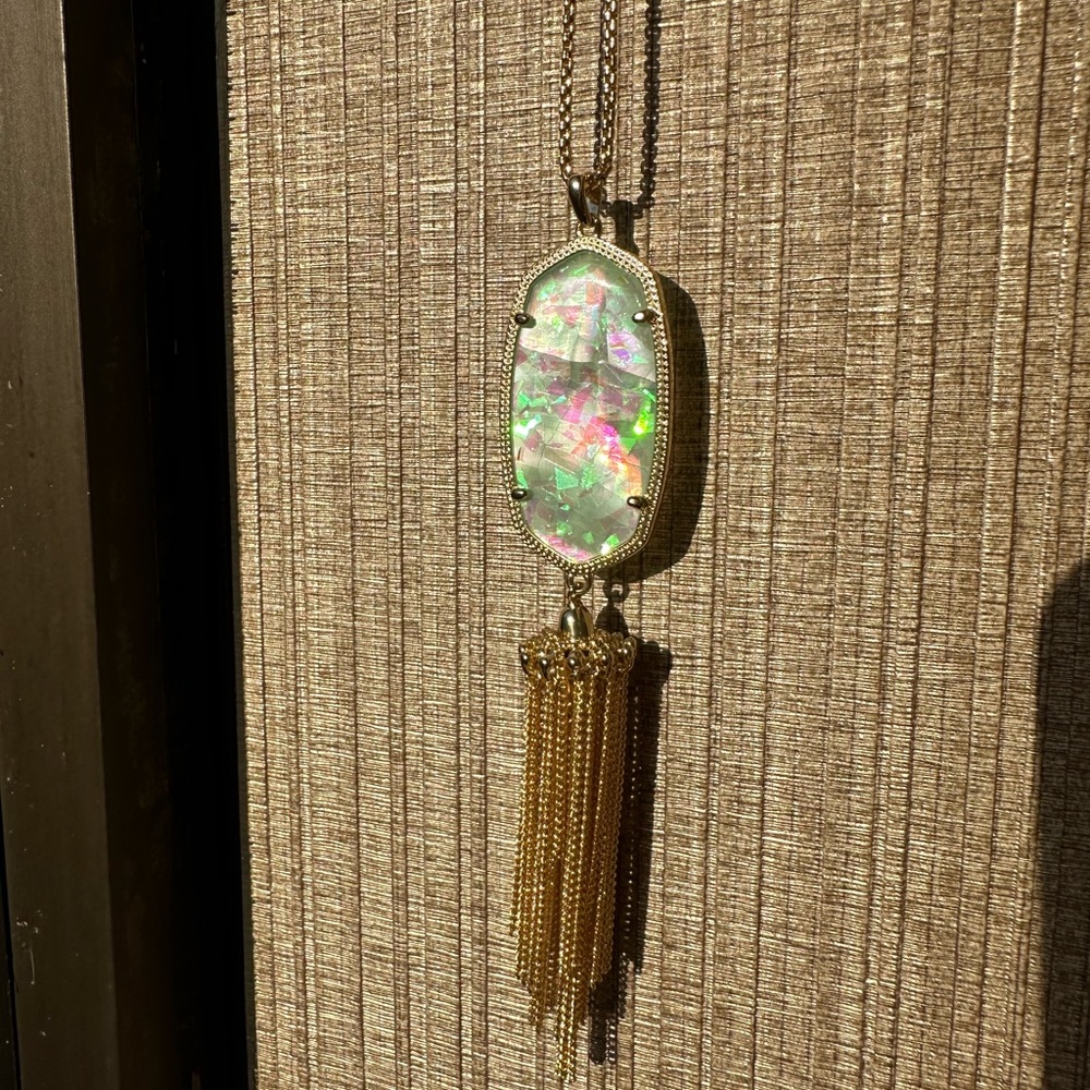 Kendra Scott Rayne Stone Tassel Necklace - Picture 8 of 11